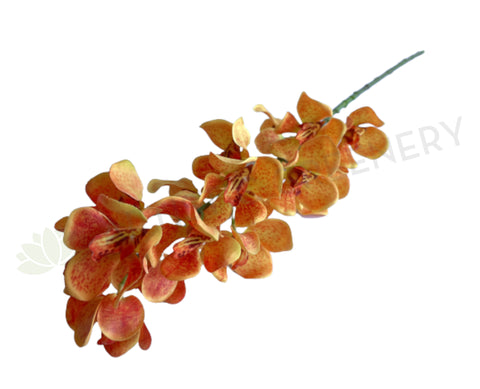 F0392 Silk Mokara Orchid Spray 82cm Orange | ARTISTIC GREEENERY