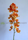 F0392 Silk Mokara Orchid Spray 82cm Orange | ARTISTIC GREEENERY