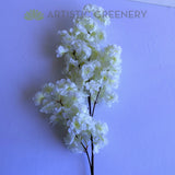 F0393 Artificial Cherry Blossom Foliage 100cm Off White | ARTISTIC GREENERY