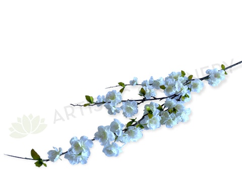 F0394 Artificial Cherry Blossom Branch 120cm White | ARTISTIC GREENERY