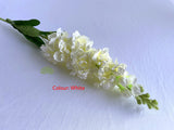 White - F0402 Silk Delphinium / Stock Flower 85cm 5 Colours | ARTISTIC GREENERY