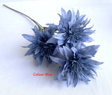 Blue - F0403 French Chrysanthemum Spray 67cm 6 Colours | ARTISTIC GREENERY