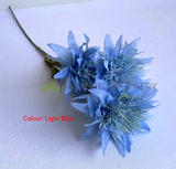 Light Blue -F0403 French Chrysanthemum Spray 67cm 6 Colours | ARTISTIC GREENERY