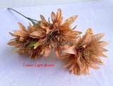 Light Brown - F0403 French Chrysanthemum Spray 67cm 6 Colours | ARTISTIC GREENERY