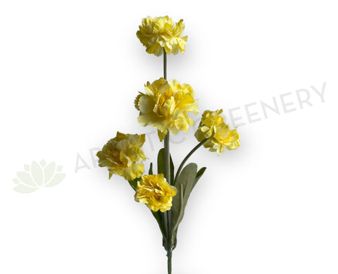 F0405 Silk Carnation Spray 75cm Yellow | ARTISTIC GREENERY AUSTRALIA
