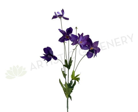 F0408 Artificial Alpine Columbine 80cm Purple | ARTISTIC GREENERY PERTH