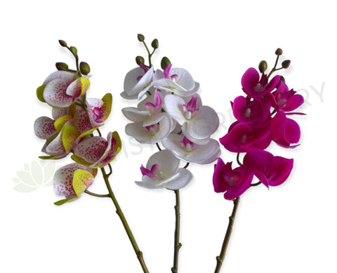 F0411 Artificial Moth Orchid / Phalaenopsis Orchid / Moth Orchid Spray 69cm 3 Colours | ARTISTIC GREENERY