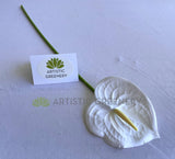 WHITE - F0414 Artificial White Anthurium / Flamingo Flower 60cm White / Pink | ARTISTIC GREENERY WA Australia
