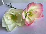 F0415 Artificial Lotus Flower (Nelumbo Nucifera) 90cm Pink / White | ARTISTIC GREENERY