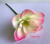 F0415 Artificial Lotus Flower (Nelumbo Nucifera) 90cm Pink / White | ARTISTIC GREENERY