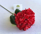 F0424 Silk Hydrangea Single Stem 60cm Red | ARTISTIC GREENERY