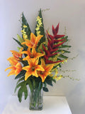 FA1002 - Orange Lilies Floral Arrangement