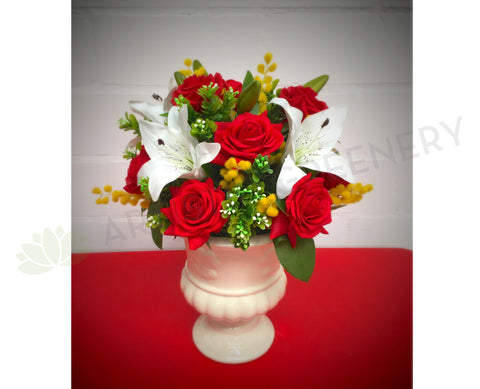 FA1029 - Rose and Lily Floral Arrangement