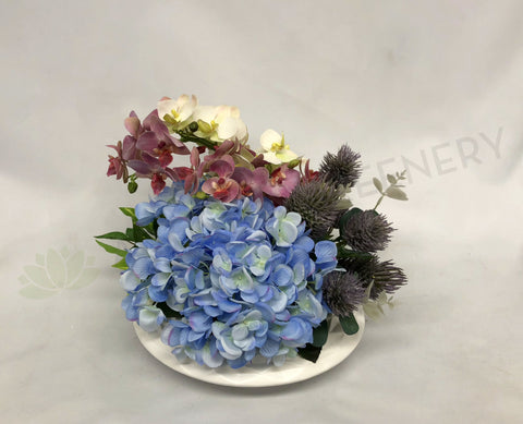 FA1066 - Thistle Orchid & Hydrangea Arrangement (30cm Height)