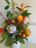 FA1109 - Loquat & Native Flower Arrangement - Vase not included (90cm Height) Carol Styl | ARTISTIC GREENERY