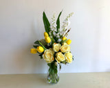 FA1112B - Tulip & Rose Floral Arrangement (75cm Height) REF: Michelle | ARTISTIC GREENERY