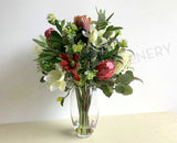 FA1114 - Artificial Bespoke Australian Natives & Magnolia Floral Arrangement (70cm Height) REF: Renee T | ARTISTIC GREENERY