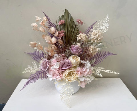 FA1118A - Artificial Dried Flower Look Arrangement (60cm Height) Pink | ARTISTIC GREENERY