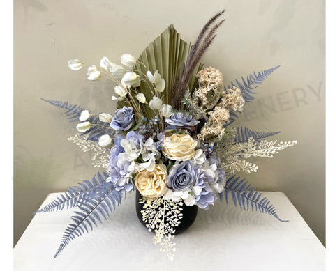 FA1118B - Artificial Dried Flower Look Arrangement (60cm Height) Blue | ARTISTIC GREENERY