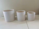 WHITE - Stylish Straight Round Vase PERTH
