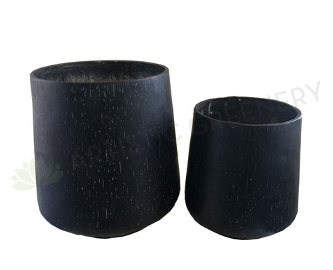 Round Charcoal Speckled Fiberglass Planter (Code: FG-1509) 3 Sizes