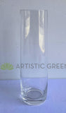 Cylinder Shaped Clear Glass Vase 29cm Tall (Code: G-CC29-8) | ARTISTIC GREENERY