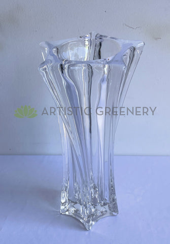 Pressed / Pattern Glass Vase (Premium) 2 Styles Glassware Vase | ARTISTIC GREENERY