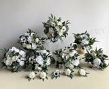 Round Bouquet - Blue & White - Gabrielle F | ARTISTIC GREENERY custom-made Perth WA