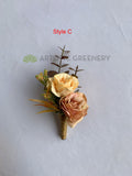 Style C - Faux Flower Buttonholes - Australian Native Flowers & Greenery (Product Code: BH005) | ARTISTIC GREENERY