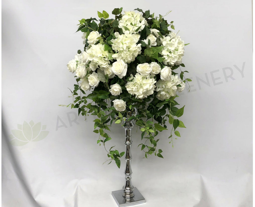 For Hire Grand Elegant Centrepiece in Trumpet Vase for Wedding Guest Table Decor Hire Perth