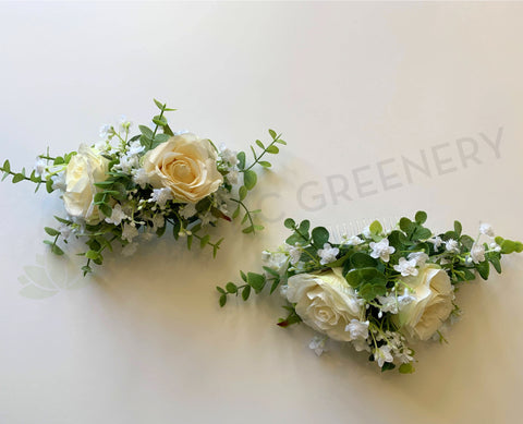 Bridal Silk Floral Haircomb / Hairpiece - Kathleen (Code: HAIR001) | ARTISTIC GREENERY