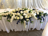 For Hire - White & Blue Bridal Table Centrepiece 180cm (Code: HI0005)