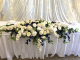 For Hire - White & Blue Bridal Table Centrepiece 180cm (Code: HI0005)
