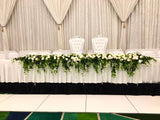 For Hire - White Grand Bridal Table Centrepiece 200cm OR 400cm (Code: HI0008WIST)