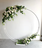 For Hire - Circular Frame / Backdrop with Silk Flower Swags (Code: HI0015)