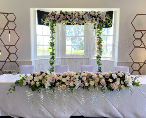 For Hire - Bridal Table Flower / Floral Backdrop 220cm wide x  240cm tall (adjustable) Code: HI0043 | ARTISTIC GREENERY