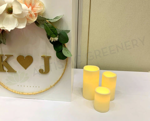 For Hire - Hire LED Candle Sets (Code: HI0051) | ARTISTIC GREENERY Hire Wedding Candles LED Perth