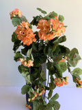 HP0042 Faux Hanging Geranium Bush 77cm Peach Colour | ARTISTIC GREENERY