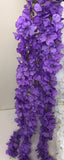 HP0061 Hanging Wisteria Bunch 115cm White / Purple