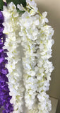 HP0061 Hanging Wisteria Bunch 115cm White / Purple