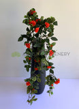 HP0074 Artificial Hanging Rose Bunch with Foliage 73cm 4 Colours | ARTISTIC GREENERY | Perth Australia