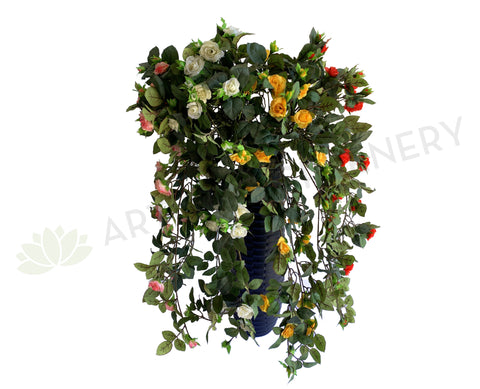 HP0074 Artificial Hanging Rose Bunch with Foliage 73cm 4 Colours | ARTISTIC GREENERY | Perth Australia