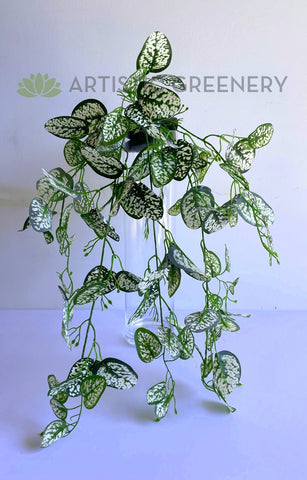 hanging polka dot plant HP0083 Artificial Hanging Polka Dot / Freckle Plant 75cm
