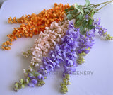 HP0086 Artificial Hanging Wisteria (High Quailty) 112cm Orange Pink Liliac | ARTISTIC GREENERY