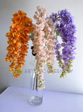 HP0086 Artificial Hanging Wisteria (High Quailty) 112cm Orange Pink Liliac | ARTISTIC GREENERY