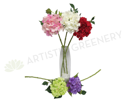 F0140 Hydrangea Single Stem  (Quality Silk) 60cm 5 Colours