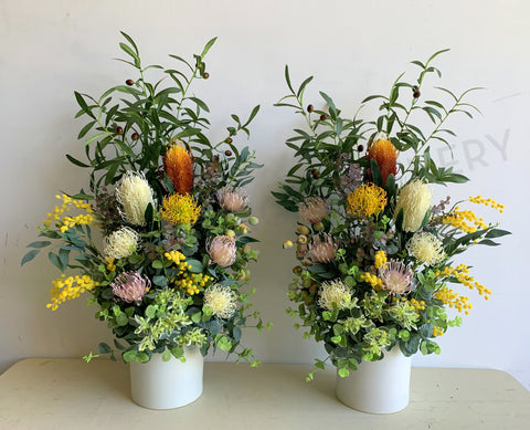 FA1116 - Artificial Australian Native Flower Arrangement 70cm tall (Holy Family Catholic Church) | ARTISTIC GREENERY