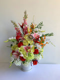 Right - FA1108 - Colourful Flower Arrangement (for church stage flowers)100cm tall | ARTISTIC GREENERY