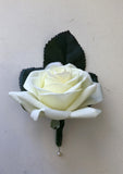 Corsage & Buttonhole - White Rose with Pink Flowers - CB0021 - $56/set