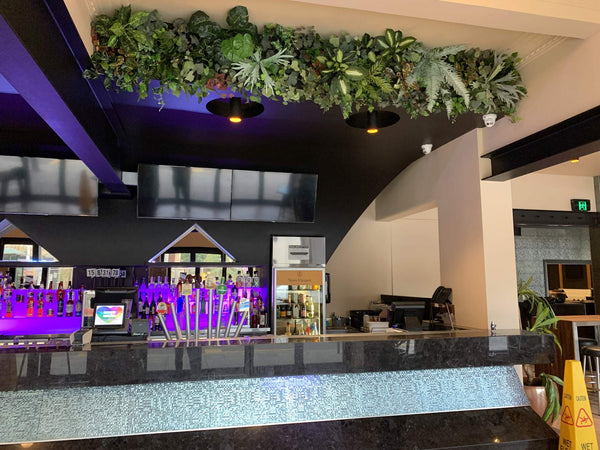 The Court Perth - Greenery Wall (Bulkhead) & Planters next to Booth ...
